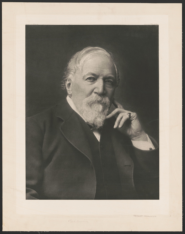 Print portrait of Robert Browning