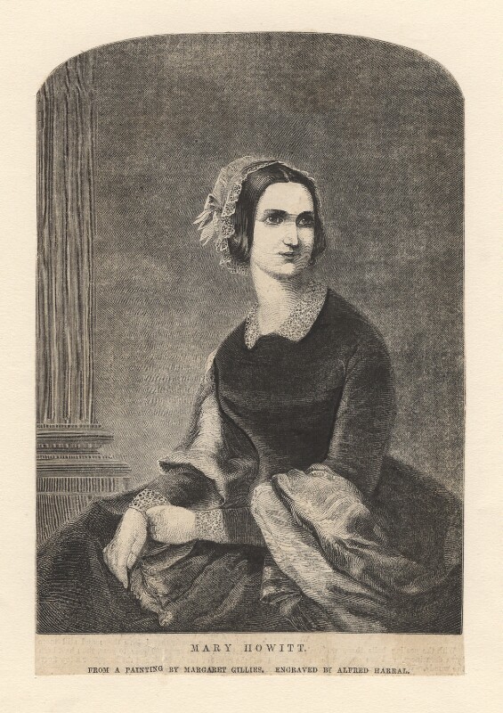 Portrait engraving of Mary Howitt