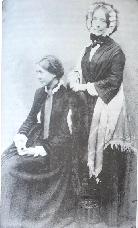 Geraldine Jewsbury (left) and Jane Welsh Carlyle (right), April 1855