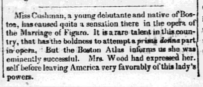 Gazette 1835 April Cushman Opera.PNG
