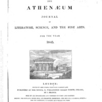 <em>Athenaeum</em>, Cushman Mentions, July-Dec 1845 (Vol. 2)